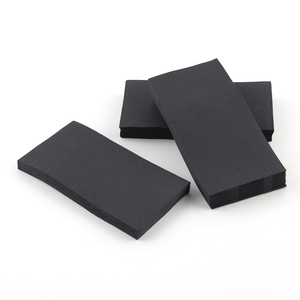 <span class=keywords><strong>Serviettes</strong></span> de table jetables noires en Airlaid <span class=keywords><strong>pré</strong></span>-<span class=keywords><strong>pliées</strong></span> pour restaurants, mariages, traiteurs (vente en gros) - Product Image 6