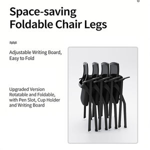 <span class=keywords><strong>Silla</strong></span> Ejecutiva Multifuncional Contemporánea de Tela con Base de Acero Inoxidable, Plegable, con Ruedas, para Conferencias y Capacitación - Product Image 5