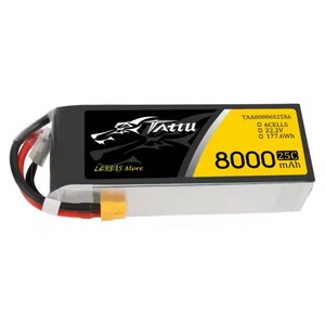 แบตเตอรี่ Tattu 22.2V 25C 6S 8000mAh พร้อมปลั๊ก XT60 สำหรับเครื่องพ่นยาทางการเกษตร - Product Image 1