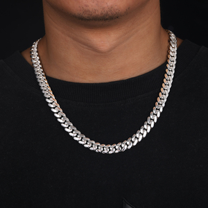 Cadena Cubana Clásica de Plata de Ley 925 Hecha a Mano de 6-10 mm, Collar Hip Hop Personalizado en Oro para Hombre, Regalo para Entusiastas de la Moda - Product Image 3