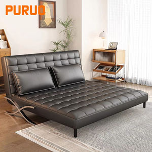 Puruo thời trang mới Bắc Âu Ý Châu Âu Ý sang trọng <span class=keywords><strong>Chester</strong></span> màu đen <span class=keywords><strong>SOFA</strong></span> PHÒNG KHÁCH gấp <span class=keywords><strong>Sofa</strong></span> giường - Product Image 1