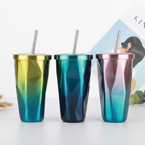 500ml thay đổi màu sắc cốc du lịch thiết kế cổ điển cốc cà phê rơm nóng đồ uống lạnh nước bia trà nhà sử dụng logo tùy chỉnh - Product Image 2