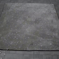 Tapis sensoriel en fibre optique LED 12V, design étoile en polyester doux, 1800x900mm, IP44, noir de luxe, télécommande, intensité réglable