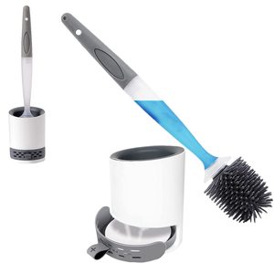 PP TPR Soft Plastic Toilet Cleaning <b>Brush</b> Liquid Soap Dispenser Bathroom <b>Brush</b> Cleaner Toilet <b>Brush</b> With Soap Dispenser - Product Image 1