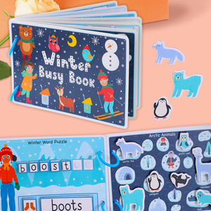 <span class=keywords><strong>Livre</strong></span> sensoriel Montessori pour enfants, <span class=keywords><strong>livre</strong></span> d'activités éducatif et écologique, idéal pour les voyages printemps-<span class=keywords><strong>été</strong></span>-automne-hiver - Product Image 3