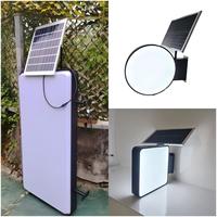 Panneau publicitaire lumineux LED circulaire en alliage d'aluminium, personnalisé, solaire, pneumatique, pour extérieur, panneau de porte, panneau lumineux, économie d'énergie