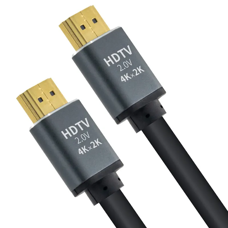 SIPU kabel HDMI 4K 3D, kabel HDMI 2.0 4K 60HZ UHD HDTV 18gbps 10m kotak Ce in Ear emas hitam Sistem Monitor stok CCS Foil 8.0 MM