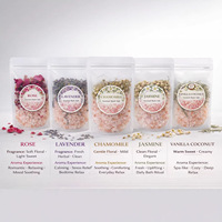 Eco Friendly Himalayan Pink Bath Salt, Pure Natural Unrefined Salt with Dried Flowers for Relaxing Bath & Skin Care Therapy