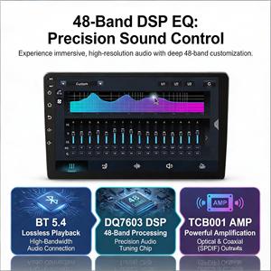Autoradio Android SL32 9/10 pouces avec écran QLED, refroidissement par ventilateur, processeur Octa Core, kit de cadre et <span class=keywords><strong>radio</strong></span> Android 15 - Product Image 4