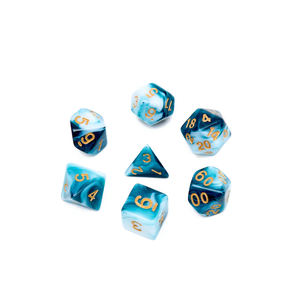 Set di Dadi Poliedrici in Plastica Bicolore Personalizzati OEM ODM per Giochi di Ruolo come Dungeons and Dragons - Product Image 1