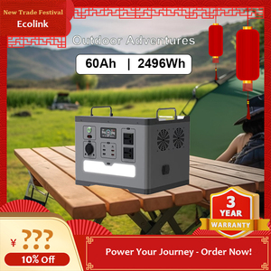 Ecolink 2400W Estación de Energía Portátil para el Hogar, Generador con Batería Inalámbrica de 2500Wh LiFePO4, Protección IP53, CAN - Product Image 3