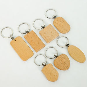 Portachiavi Rotondo in Legno di Bambù Intagliato, Campione Gratuito, Ideale per Regali di Compleanno - Product Image 3