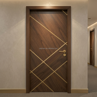 Porte intérieure en bois massif insonorisée et ignifugée moderne pour chambre à coucher, usage résidentiel et commercial