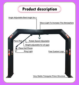 Sistema de cabina fotográfica 360° avanzado y personalizable con base suave y calcomanía manual para Track Star Business en venta - Product Image 3