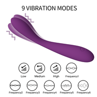APP-Fernbedienung Aufladbarer Silikon Wasserdichter G-Punkt Klitoris-Stimulator Vibrator mit 9 Frequenzen für Frauen
