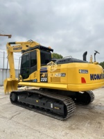 Excavatrice sur chenilles Komatsu PC220 d'occasion du Japon, 22 tonnes, matériel de terrassement d'occasion, Komatsu PC210 PC240, pelle hydraulique à vendre