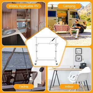 Pied de table réglable Ambull, support de table pliable pour caravane, <span class=keywords><strong>camping</strong></span>-<span class=keywords><strong>car</strong></span>, yachts et diverses activités de plein air - Product Image 5