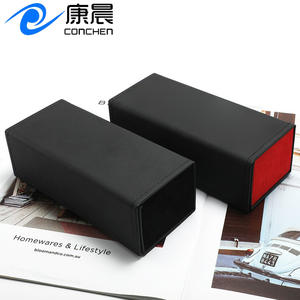 Étui à lunettes pliable carré en cuir avec option d'impression de logo pour l'été 2024 - Product Image 3