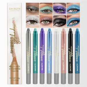 ماكياج مخصص لوضع علامتك التجارية الخاصة عليه قلم ظلال عيون بمبراة 6 ألوان للبيع بالجملة