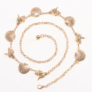 Cadena de Cintura Estilo Bohemio con Conchas Marinas, Cadena Corporal de Metal con Estrella de Mar y Concha, Accesorio de Moda para Mujer - Product Image 6