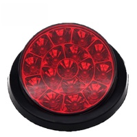 Lampu Belakang Truk Pengganti Berkualitas Tinggi 4 inci LED Lampu Trailer 700LM 12V 6000K 16LED Lampu Rem Sein Universal