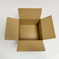 Boîte en carton ondulé carrée à trois couches, emballage logistique, boîte en carton estampée pour cadeaux, emballage express, vente en gros
