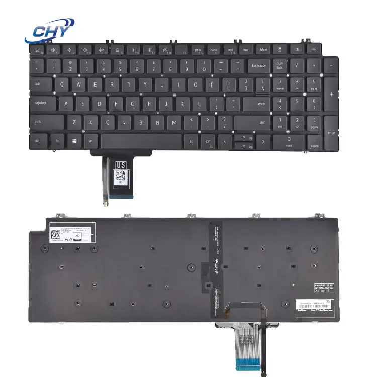 Teclado de computadora portátil para Dell Precision 7750 7550 7760 7560 Teclado con retroiluminación US 0713DM 713DM