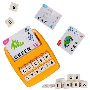 Jeu éducatif pour enfants 2 en 1, puzzle, comptage, mathématiques, lettres assorties, jouets d'orthographe, alphabet en anglais