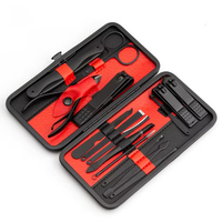 Ensemble de manucure et pédicure 10/15/20/25 pièces, acier inoxydable noir, kit de coupe-ongles, outil de toilettage, logo personnalisé, étui portable