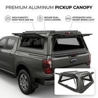 Penutup Bak Truk Pikap, Cangkang Camper Aluminium Tipe Terpisah, Hardtop Anti Air 4x4, Jendela Kaca Geser Samping, Rak Atap, Dapat Dikustomisasi