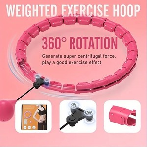 Vendita calda estraibile Smart <span class=keywords><strong>Hula</strong></span> Circle <span class=keywords><strong>Hoop</strong></span> regolabile per Fitness ponderato intelligente Hoola <span class=keywords><strong>Hoop</strong></span> per donna - Product Image 5