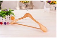 Cintres en bois OEM avec grand Logo personnalisé, lot de 6, organisateur de vêtements Extra large