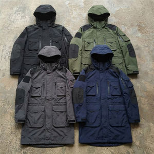 سترة متوسطة الطول مقاومة للماء بقلنسوة عالية الجودة للسفر والتخييم، سترة أنيقة مضادة للماء بالجملة من المصنع - Product Image 1