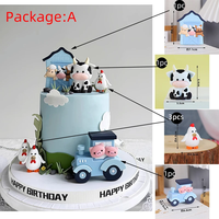 10 Uds Topper para pastel de feliz cumpleaños acrílico espejo dorado Cupcake Topper para niños cumpleaños fiesta pastel postre decoraciones Baby Shower