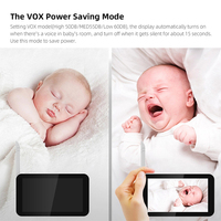 Moniteur bébé avec écran LCD de 5,0 pouces, communication bidirectionnelle, caméra IP, surveillance de la température, vision nocturne, pour surveiller bébé