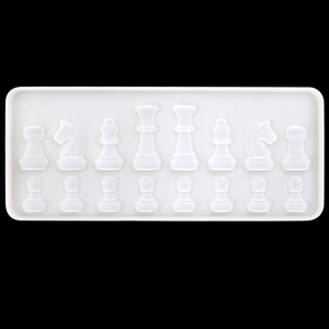 Homesun 1081 Stock usine Moule en silicone à 16 cavités en forme d'échecs pour pâtisserie DIY, chocolat, créations en résine et gouttes de résine - Product Image 1
