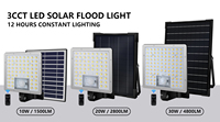 Projecteur Solaire LED 150W Haute Luminosité à Conception Brevetée, 3 Températures de Couleur, Étanche, pour Extérieur, avec Télécommande