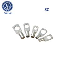 Cosses à sertir en cuivre SC avec placage étain, plusieurs modèles et connecteurs de câbles, cosses de type AWG pour fils