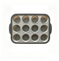 Moule à muffins en silicone de qualité alimentaire de grande taille, moule à pâtisserie en silicone