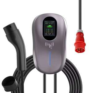 Nuevo Cargador de Pared para Vehículos Eléctricos con Certificación CE de 7kW 11kW 22kW, Enchufe Tipo 2, Pantalla LCD de 4.3 Pulgadas, IP65 Impermeable, Cable de 5m, Estación de Carga Rápida - Product Image 6