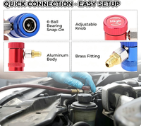 Adaptateur rapide réglable R134A pour manomètre de climatisation haute et basse pression, raccord 1/4 SAE pour climatisation automobile