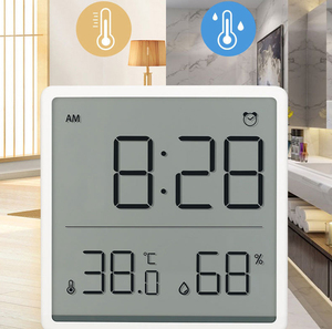 Đồng Hồ Báo Thức Màn Hình Lớn <span class=keywords><strong>LCD</strong></span> Kiểu Mới Với Máy Đo Độ Ẩm Và Nhiệt Độ Nam Châm 9033 - Product Image 2