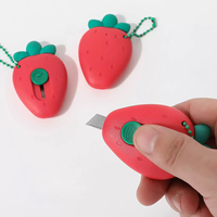 Couteau utilitaire portable en plastique GF pour ouvrir les colis express, lame métallique tranchante, mini-couteaux utilitaires avec trou de suspension