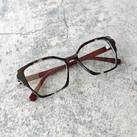 Gafas ópticas de acetato de moda clásica con estilo Marcos de gafas de color populares