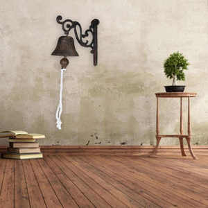 Campana de Pared Vintage de Hierro Fundido, Decoración de Jardín con Efecto Envejecido, Decoración Artística para Mesa de Oficina, Artesanía Decorativa - Product Image 5