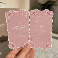 Carte de remerciement personnalisée double couche avec insert doré bordeaux, cadeau haut de gamme pour membre VIP de salon de beauté ou marque de maquillage