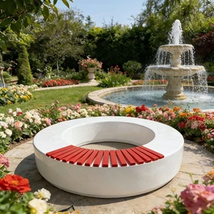 Silla de Jardín B22, Silla Artística para Centros Comerciales, Parques y Jardines, Material FRP, Competitiva - Product Image 1