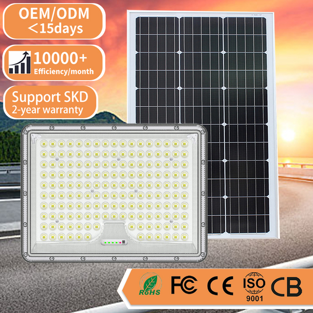 Factory Wholesale Solar Flood Light Outdoor Waterproof Remote Control 100W  200W 300W 400W SMD Led Solar Garden Lamp High-Power