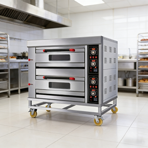 เตาอบพิซซ่าแก๊สขนาด 40Q 400x600 มม. สำหรับใช้ในบ้าน ร้านอาหาร และร้านเบเกอรี่ แบบสั่งทำพิเศษ - Product Image 1