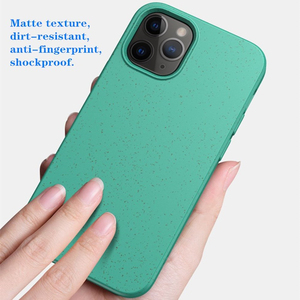 Funda de Teléfono Ecológica Biodegradable Mate de Paja de Trigo y Silicona para <span class=keywords><strong>iPhone</strong></span> 18 17 16E 15 14 12 <span class=keywords><strong>13</strong></span> 11 Pro Max <span class=keywords><strong>Mini</strong></span> XS XR 7 8 Plus - Product Image 5